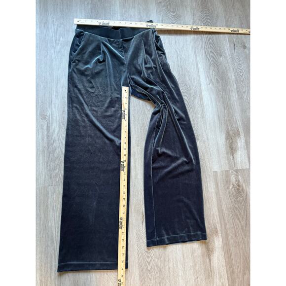 Ann Taylor LOFT Wide Leg Velour Pants  Women's Size S  Teal Pull-On - Picture 5 of 8